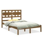 vidaXL Cadre de lit Marron miel Bois massif 140x200 cm