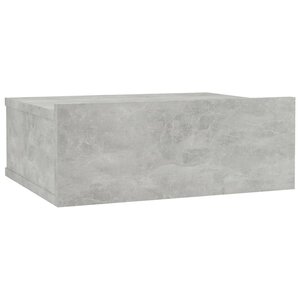 vidaXL Table de chevet flottante Gris béton 40x30x15 cm Aggloméré