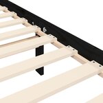 vidaXL Cadre de lit avec tête de lit noir 90x200 cm bois massif