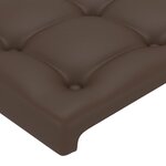 vidaXL Tête de lit à LED Marron 200x5x78/88 cm Similicuir