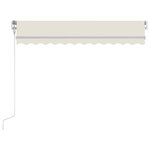 vidaXL Auvent automatique avec capteur de vent et LED 350x250 cm Crème