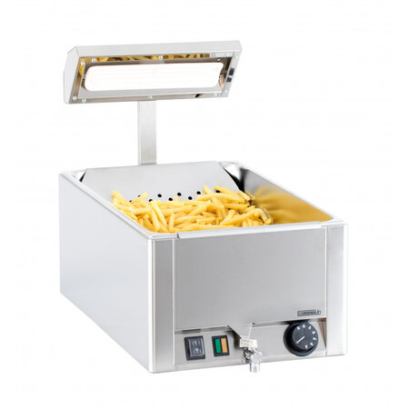 Chauffe frites professionnelle avec vidange et salage - casselin -  -  330x540x500mm