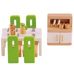 Meubles de salle à manger pour maison de poupée hape e3454