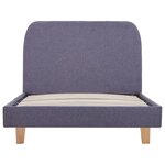 vidaXL Cadre de lit Gris clair Tissu 90 x 200 cm