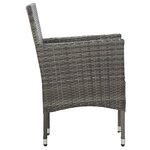 vidaXL Ensemble de salle à manger de jardin 7 Pièces Résine tressée Gris
