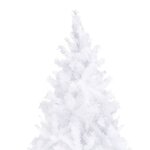 vidaXL Arbre de Noël artificiel pré-éclairé et boules 500 cm blanc