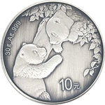 Pièce de monnaie en argent 10 yuan g 30 millésime 2022 china panda