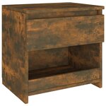 vidaXL Tables de chevet 2 Pièces Chêne fumé 40x30x39 cm Bois d'ingénierie