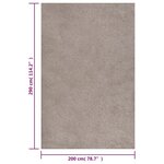 vidaXL Tapis shaggy à poils longs Beige 200x290 cm