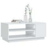 vidaXL Table basse Blanc 102x55x43 cm Aggloméré