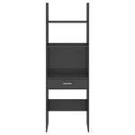 vidaXL Bibliothèque Gris brillant 60x35x180 cm Aggloméré