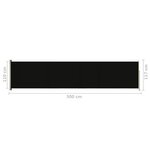 vidaXL Auvent latéral rétractable de patio 117x500 cm Noir