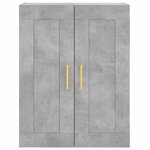 vidaXL Buffet haut Gris béton 69 5x34x180 cm Bois d'ingénierie
