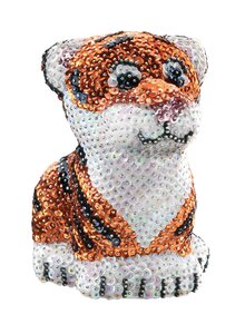 Personnage Sequin 3D Tigre - Sequin Art