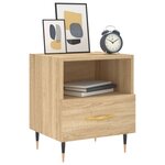 vidaXL Table de chevet chêne sonoma 40x35x47 5 cm bois d’ingénierie