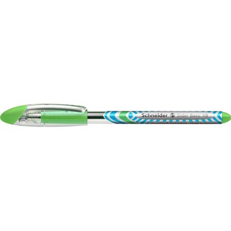 Stylo à bille Slider Basic Pointe Extra Large vert clair x 10 SCHNEIDER
