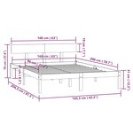vidaXL Cadre de lit Gris Bois de pin massif 160x200 cm