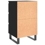 vidaXL Tables de chevet 2 Pièces noir 40x35x69 cm bois d’ingénierie