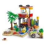 Lego 60328 city le poste de secours sur la plage  jouet de construction  quad et plaque route  cadeau pour enfants +5 ans