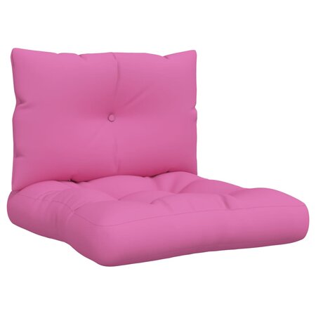 vidaXL Coussins de palette 2 Pièces rose tissu Oxford