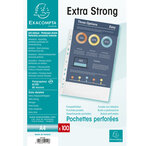 Sachet De 100 Pochetttes Perforées Polypropylène Premium Grainé 8/100e - A4 - X 5 - Exacompta