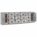 vidaXL Buffets 3 Pièces gris béton bois d'ingénierie