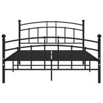 vidaXL Cadre de lit Noir Métal 200x200 cm