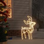 vidaXL Renne de Noël Blanc chaud 76x42x87 cm