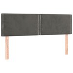 vidaXL Lit à sommier tapissier et matelas Gris foncé 140x200cm Velours