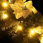 vidaXL Guirlande de Noël avec lumières LED Noir 2 7 m PVC