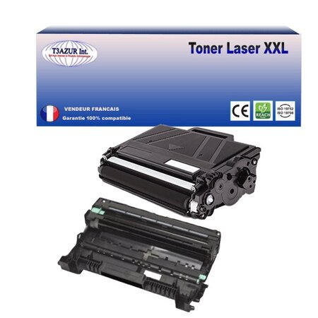 Tambour+Toner compatibles  avec Brother TN3480 DR3400 pour Brother MFC-L6800DW L6800DWT L6900DW L6900DWT L6900DWTSP L5750DW L5700DN - T3AZUR