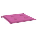 vidaXL Coussins de chaise de jardin lot de 6 rose 50x50x3 cm tissu