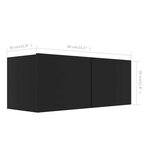 vidaXL Ensemble de meuble TV 6 Pièces Noir Aggloméré