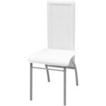 vidaXL Chaises à manger lot de 6 blanc similicuir
