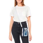 Pochette porte-téléphone - 100  cuir - 5 coloris - Sangle réglable - Bleu - Draeger