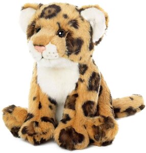 Peluche Jaguar De 15 Cm Jaune Noir