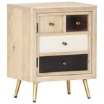 vidaXL Table de chevet 40x30x50 cm Bois de manguier massif