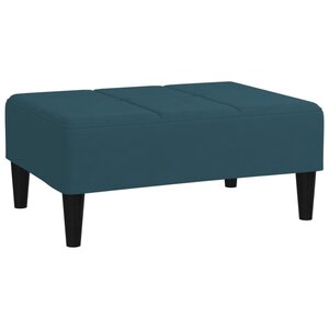 vidaXL Repose-pied Bleu 78x56x32 cm Velours