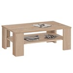 Fmd table basse avec étagère couleur de chêne