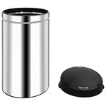 vidaXL Poubelle à capteur automatique 50 L Acier inoxydable