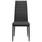 vidaXL Chaises à manger lot de 4 gris foncé tissu