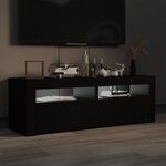vidaXL Meuble TV avec lumières LED noir 120x35x40 cm