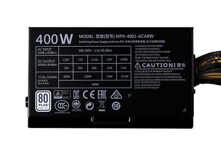 Cooler master alim mwe 400w 80+white mpe-4001-acabw-eu 2607