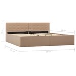 vidaXL Cadre de lit à rangement Cappuccino Similicuir 180x200 cm