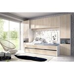 Lit gigogne enfant avec multiples rangements 90 x 190 cm