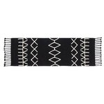 Tapis coton Berbère - noir - 80 x 230