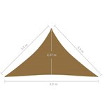 vidaXL Voile d'ombrage 160 g/m² Taupe 3 5x3 5x4 9 m PEHD