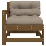 vidaXL Chaises de jardin avec coussins lot de 2 marron miel