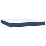 vidaXL Lit à sommier tapissier avec matelas Bleu 160x200 cm Tissu