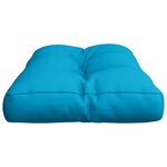 vidaXL Coussin de palette bleu 70x40x12 cm tissu